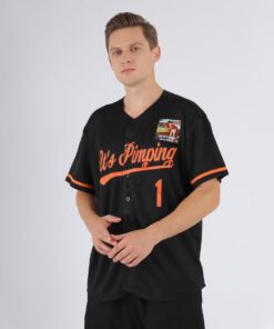 Custom Black Orange Baseball Jersey Suit for daily life, Fabric: 95% polyester and 5% spandex, Regular fit, Stitch Color: automatically matched based on patterns