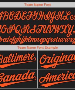 Custom Black Orange Baseball Jersey Suit for daily life, Fabric: 95% polyester and 5% spandex, Regular fit, Stitch Color: automatically matched based on patterns